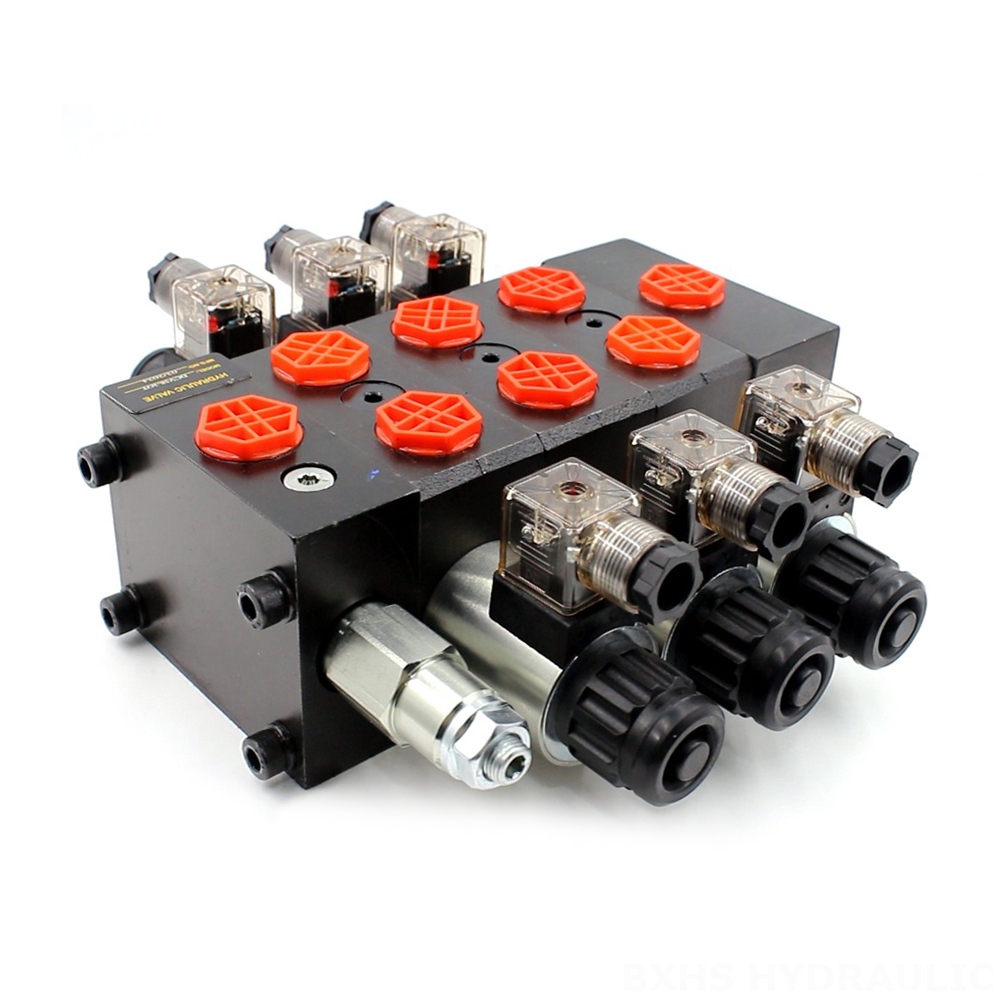 DCV58 Solenoid 3 Spool Sectional Directional Valve cover photo