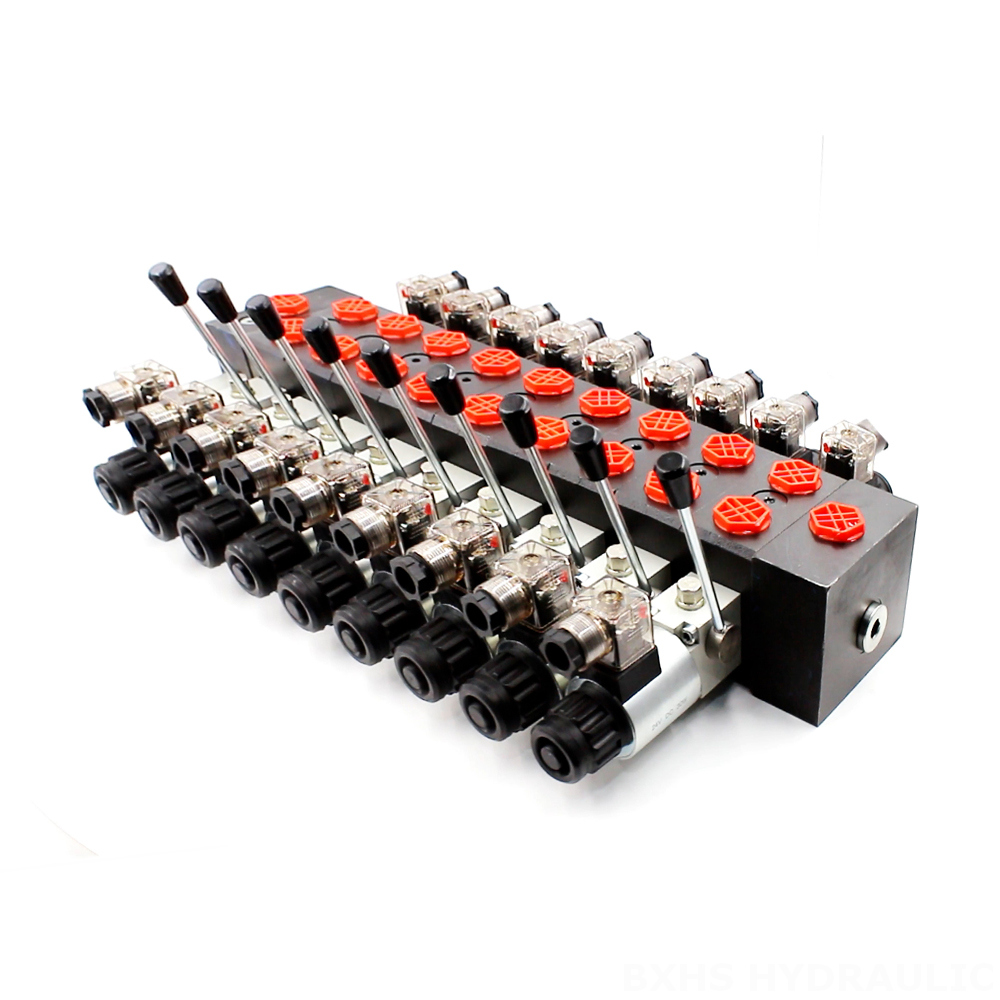 DCV58 Solenoid 9 Spool Sectional Directional Valve cover photo