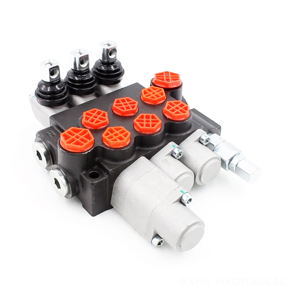 P40-G12-G38-2OT-QTW Manual 3 Spool Monoblock Directional Valve image