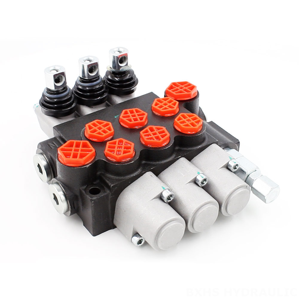 P40-G12-G38-3OT Manual 3 Spool Monoblock Directional Valve image