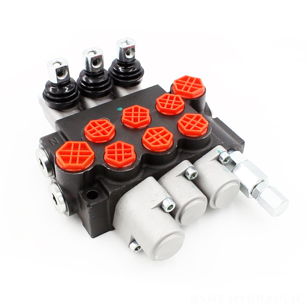 P40-G12-G38-OT-OT-OT Manual 3 Spool Monoblock Directional Valve image