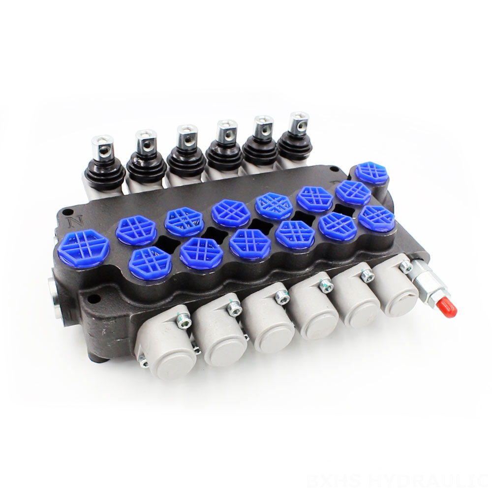 P80-AQF-G12-G34-OT Manual 6 Spool Monoblock Directional Valve image