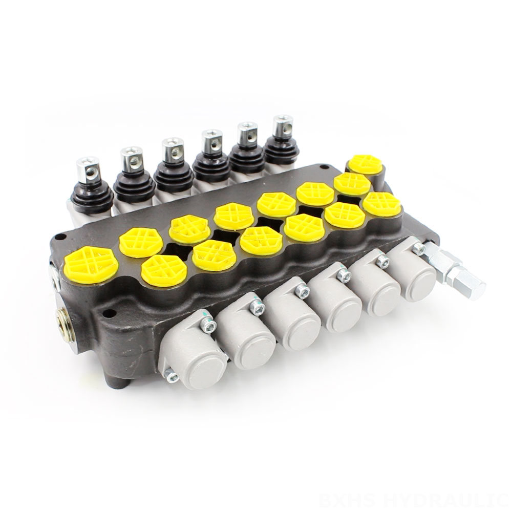 P80-G12-G34-6OT Manual 6 Spool Monoblock Directional Valve image