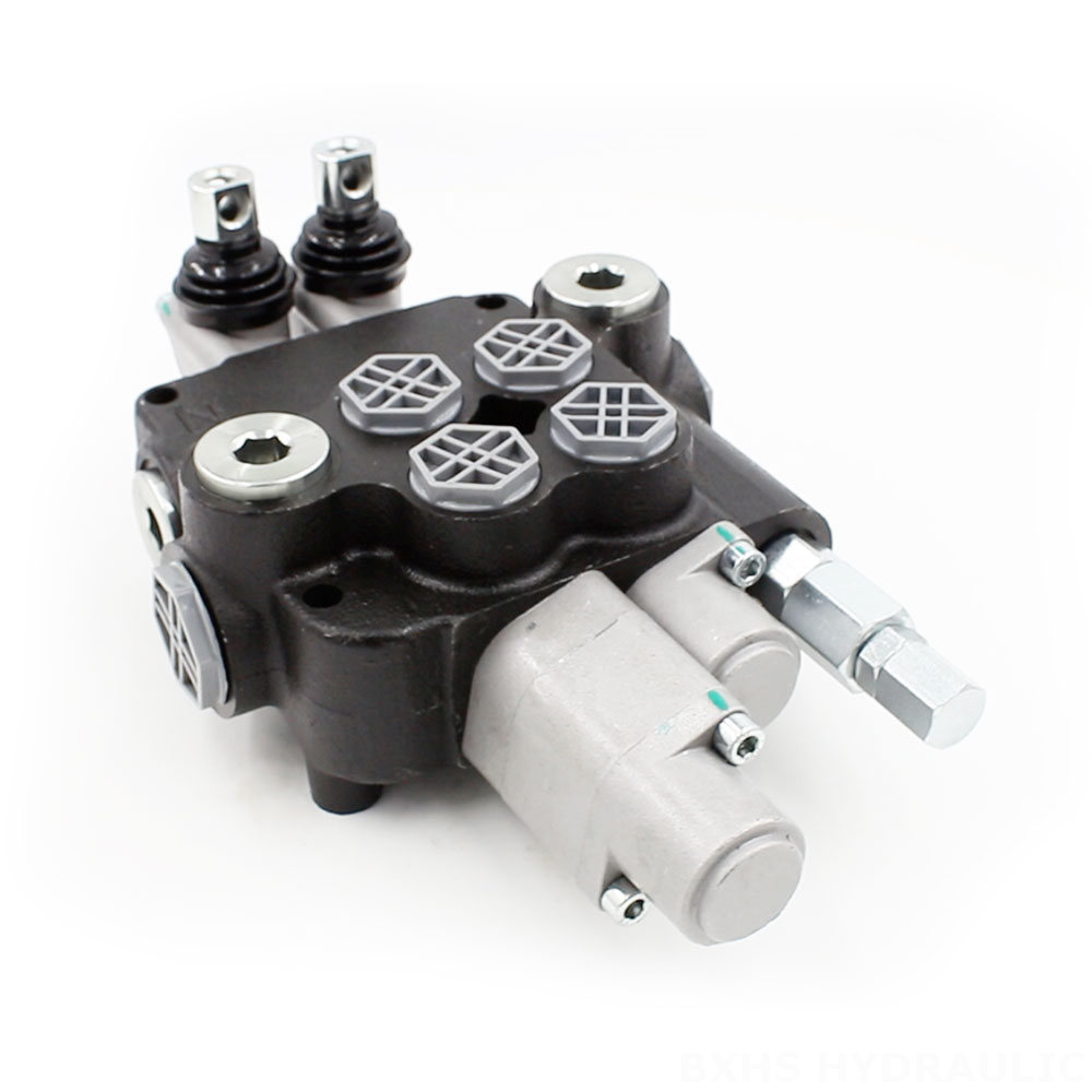 P80-G12-G34 Manual 2 Spool Monoblock Directional Valve cover photo