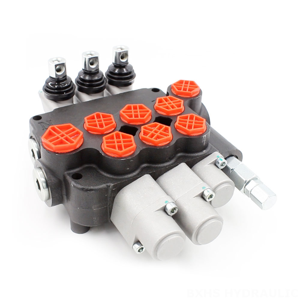 P80-G12-G34 Manual 3 Spool Monoblock Directional Valve image