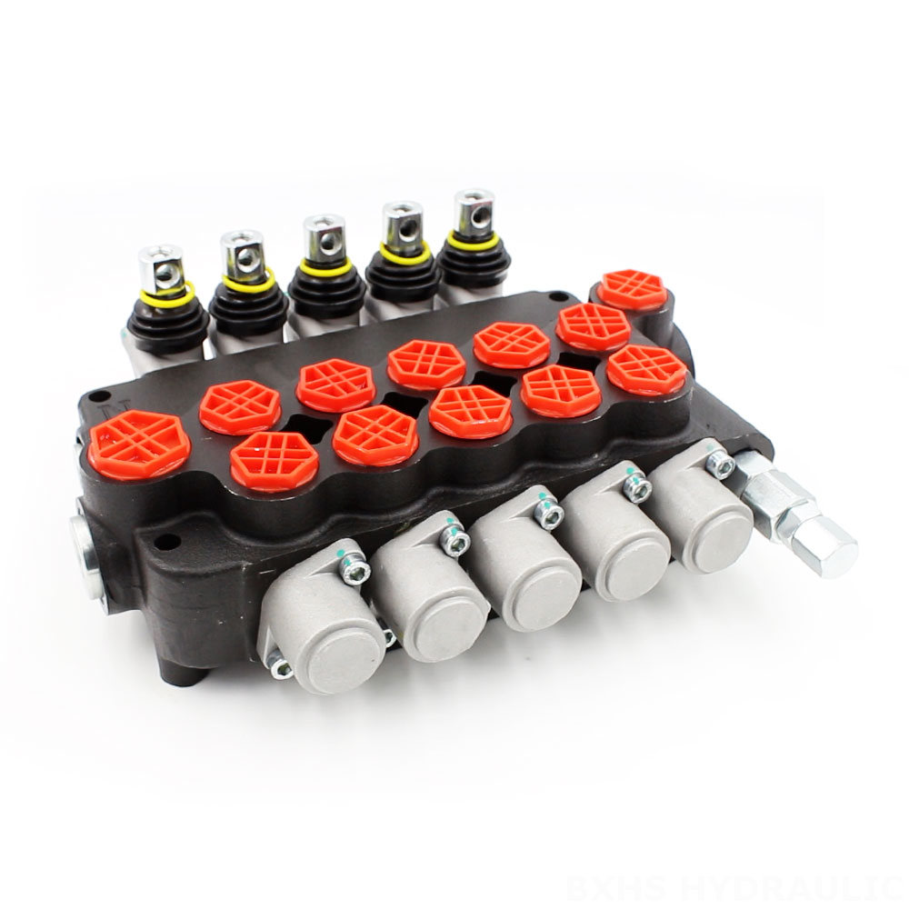 P80-G12-G38-OW Manual 5 Spool Monoblock Directional Valve image