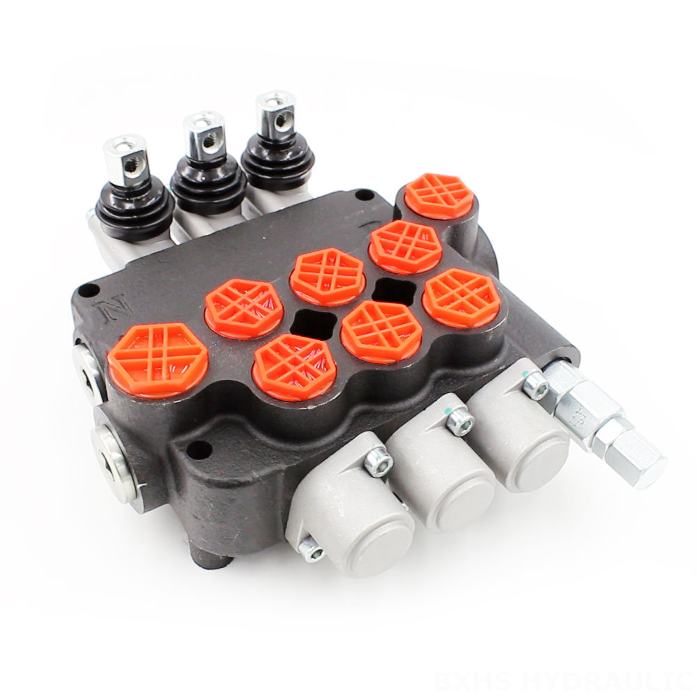 P80-G34-G12-OT Manual 3 Spool Monoblock Directional Valve cover photo