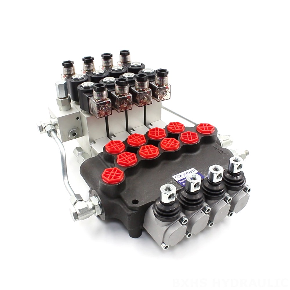 P80 Electro-hydraulic 4 Spool Monoblock Directional Valve image