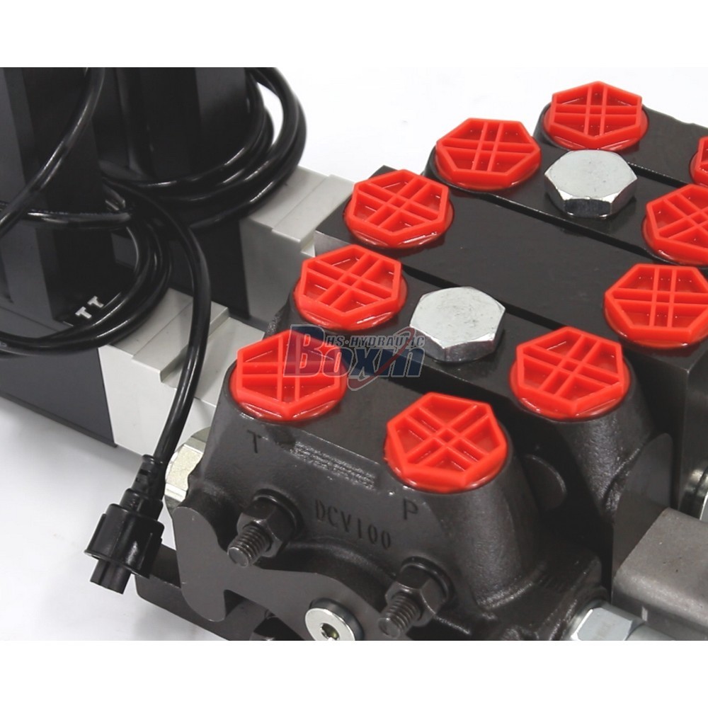 DCV100 Electric motor 2 Spool Sectional Directional Valve - Boxinhuasheng