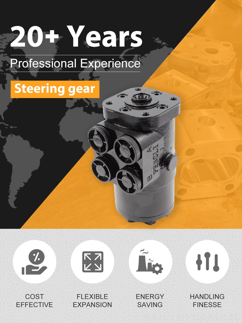 BZZ1-E400B 400 ml/r 30 L/min Streering Unit detailed image
