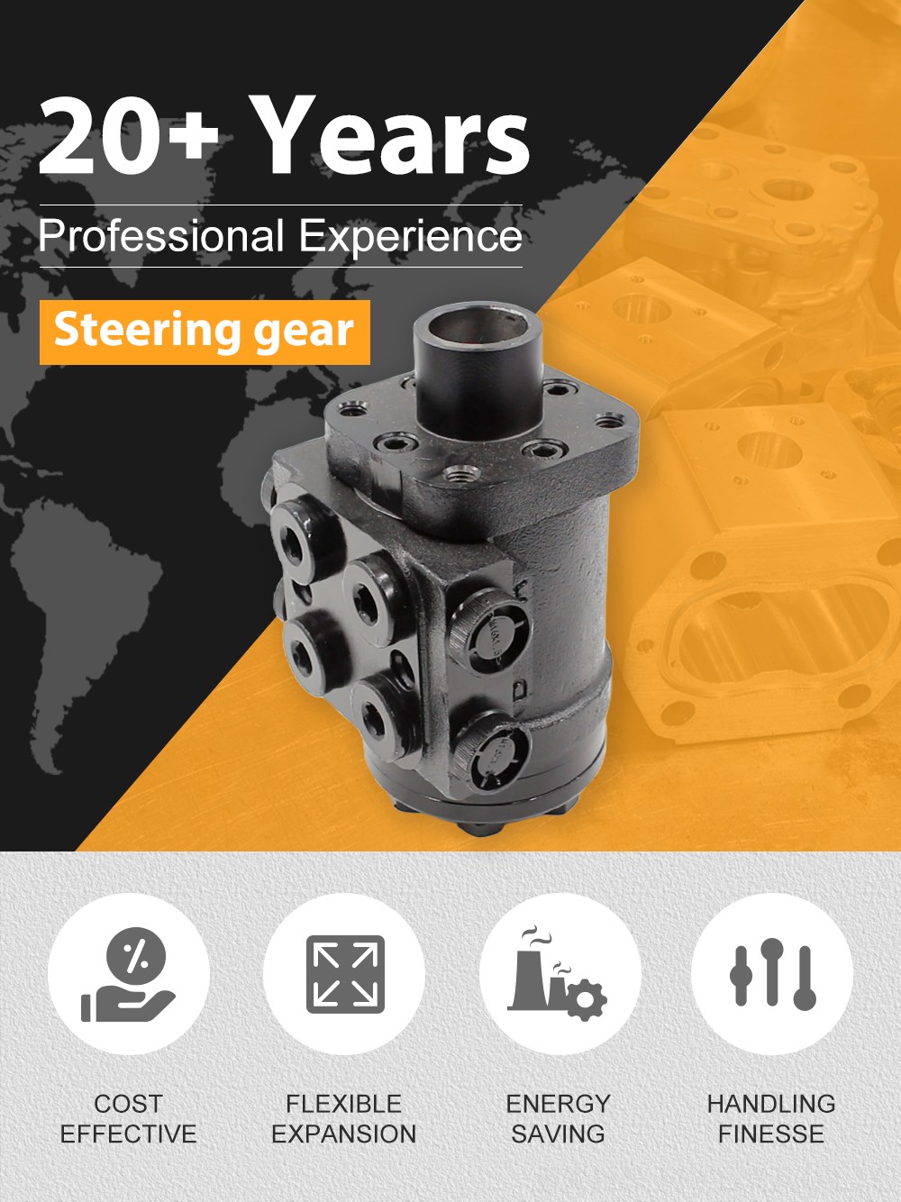 BZZ1-E80AS 80 ml/r 6 L/min Streering Unit detailed image