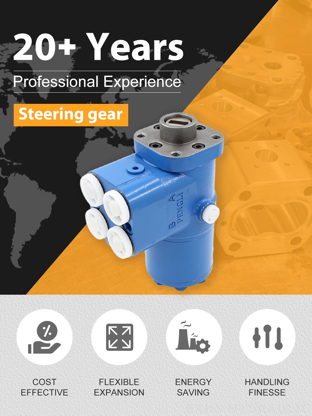 BZZ5-E500C 500 ml/r 38 L/min Streering Unit detailed image