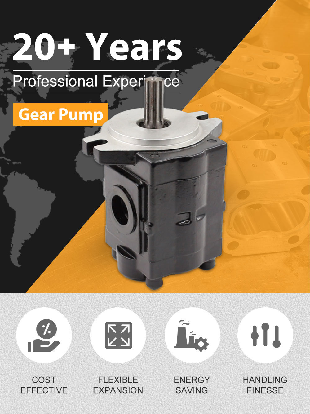 Hydraulic Pump Part 20 cc/rev Hydraulic Gear Pump | Manufacturer & Global Supplier detailed image