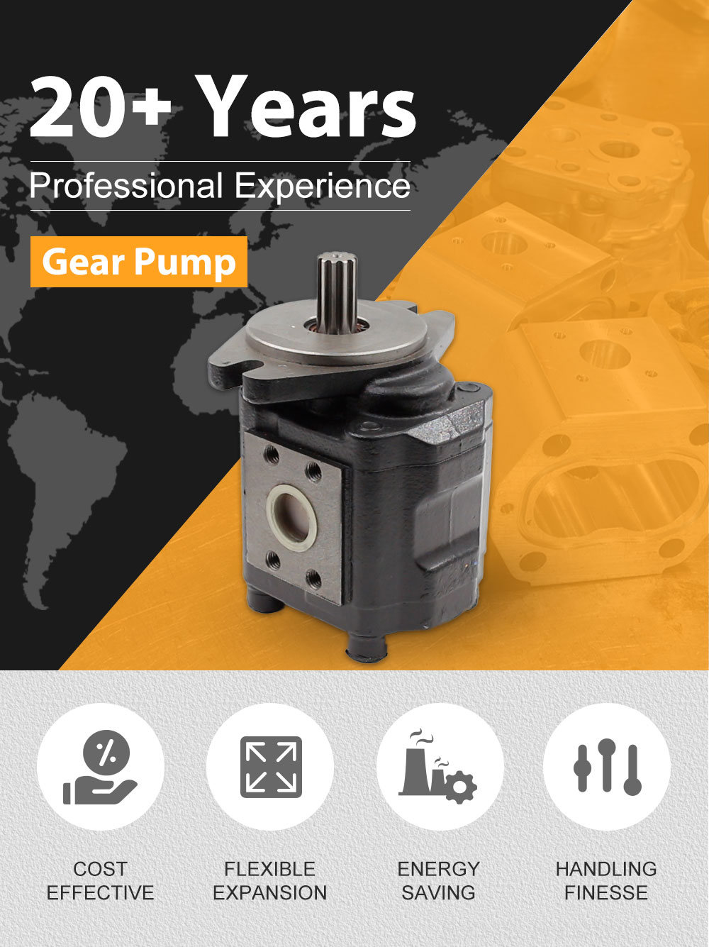 CBHS-F425 25 cc/rev Hydraulic Gear Pump detailed image