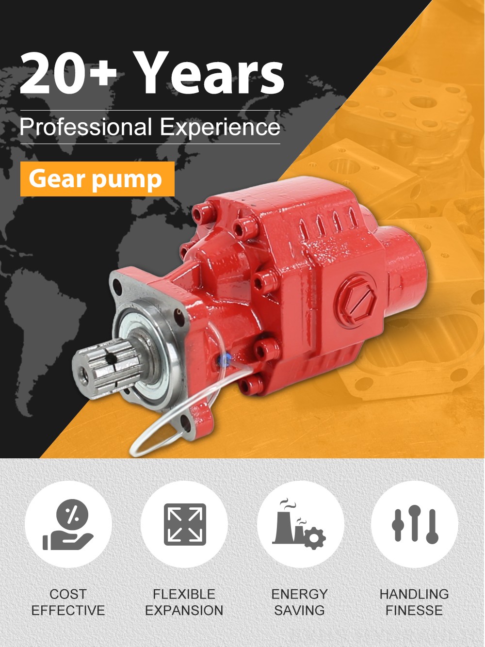 CBHST1-ISO-63-X 63 cc/rev Hydraulic Gear Pump detailed image