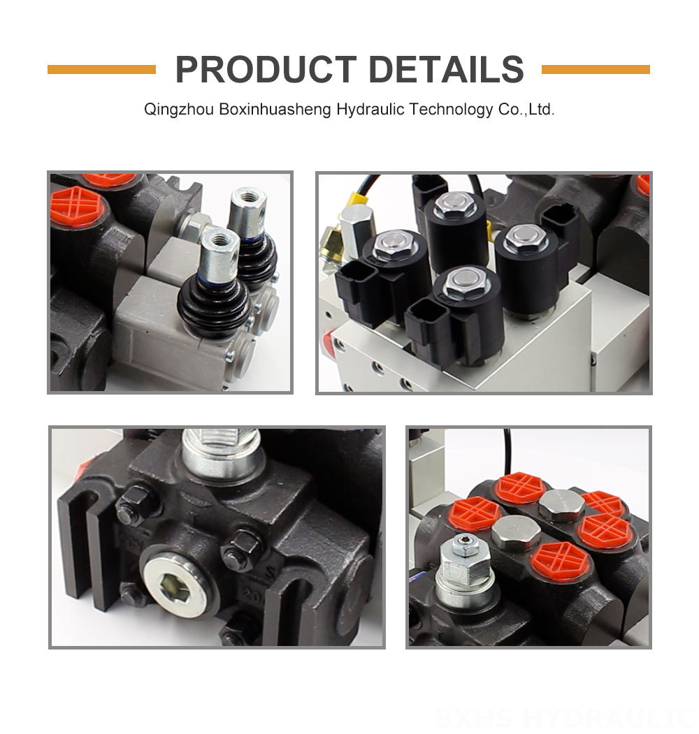 DCV200 Electro-hydraulic 2 Spool Sectional Directional Valve detailed image