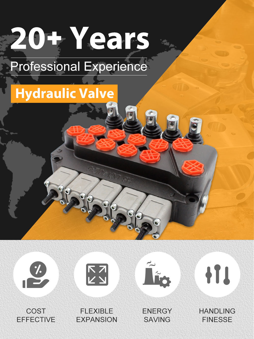 Electric Hydraulic Distributor DCV40Z Monoblock Valve | Direct from Manufacturer | Customizable detailed image