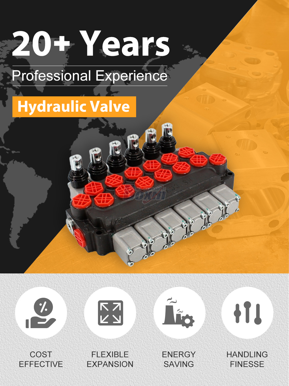 Direct Factory Wholesale DCV40 Manual 6 Spool Directional Valve detailed image