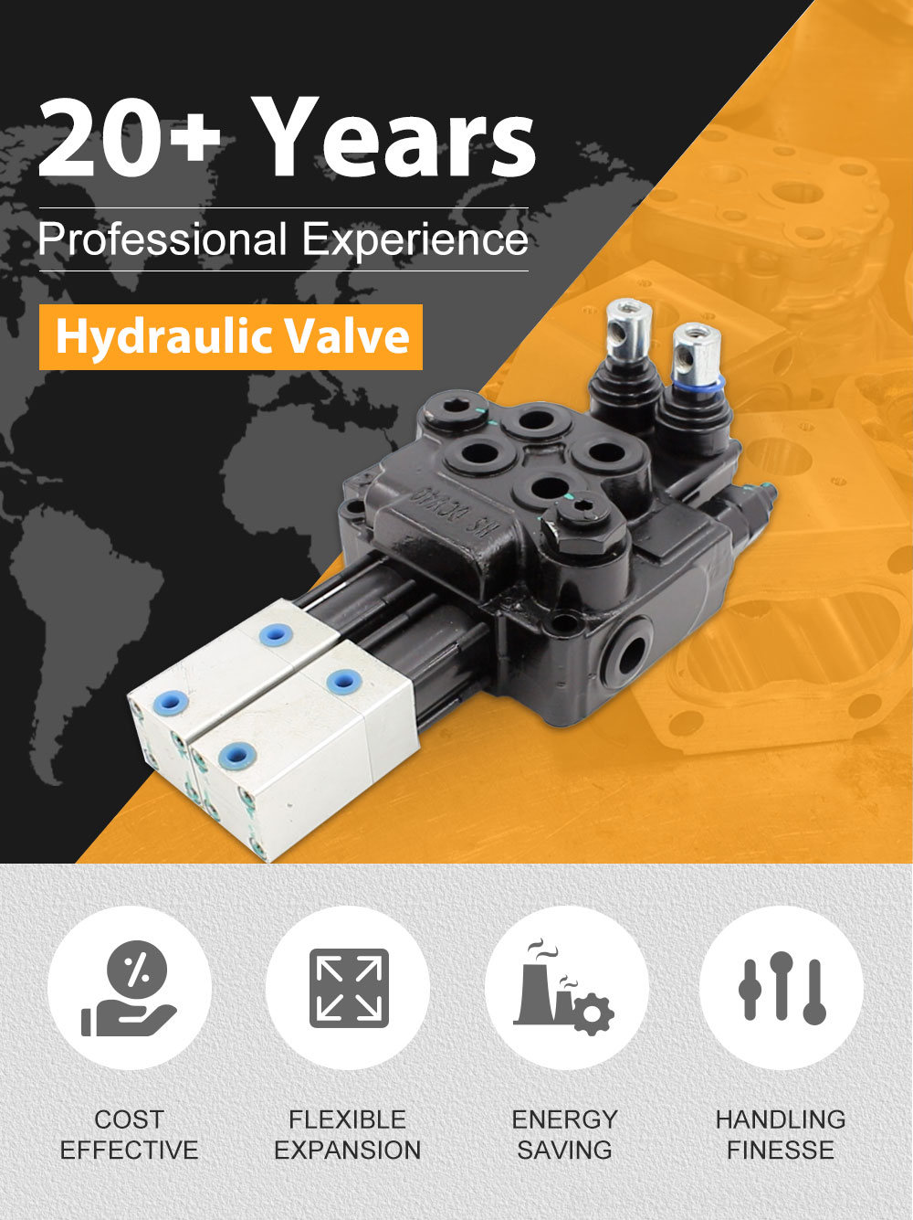 Directional Control Valve Hydraulic High-Performance DCV40 Valve: Factory Direct, Global Supply detailed image