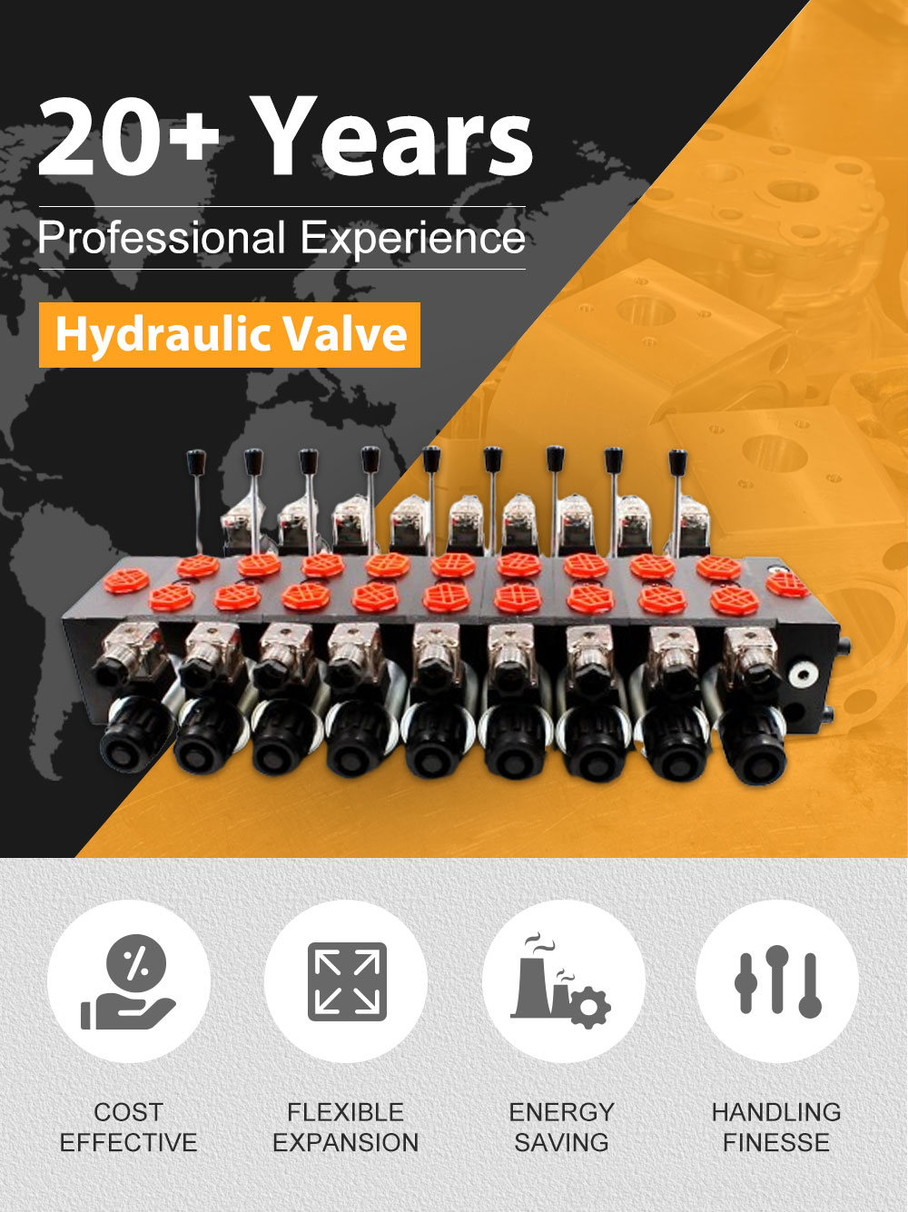 DCV58 Hydraulic Directional Control Valve | Factory Direct & Customizable detailed image