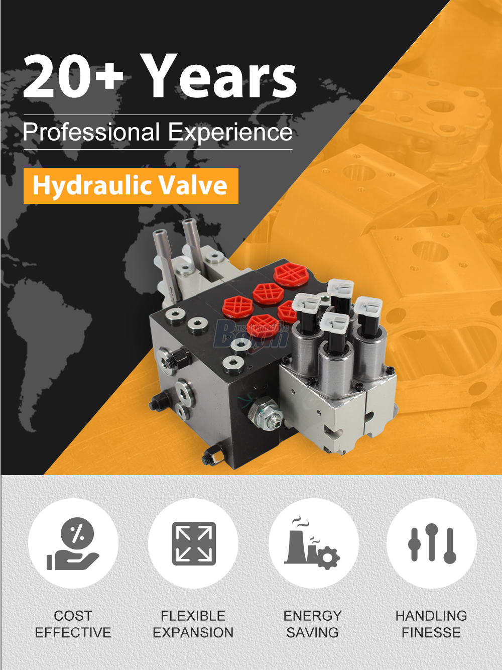 HSDPX100DY-2 Electro-hydraulic 2 Spool Sectional Directional Valve detailed image