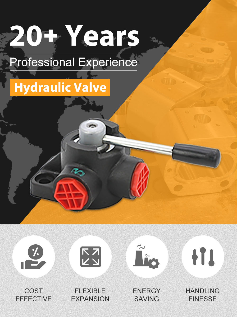 Industrial Hydraulics: 2 Spool Flow Diverter Valve, Manufacturer & Distributor detailed image