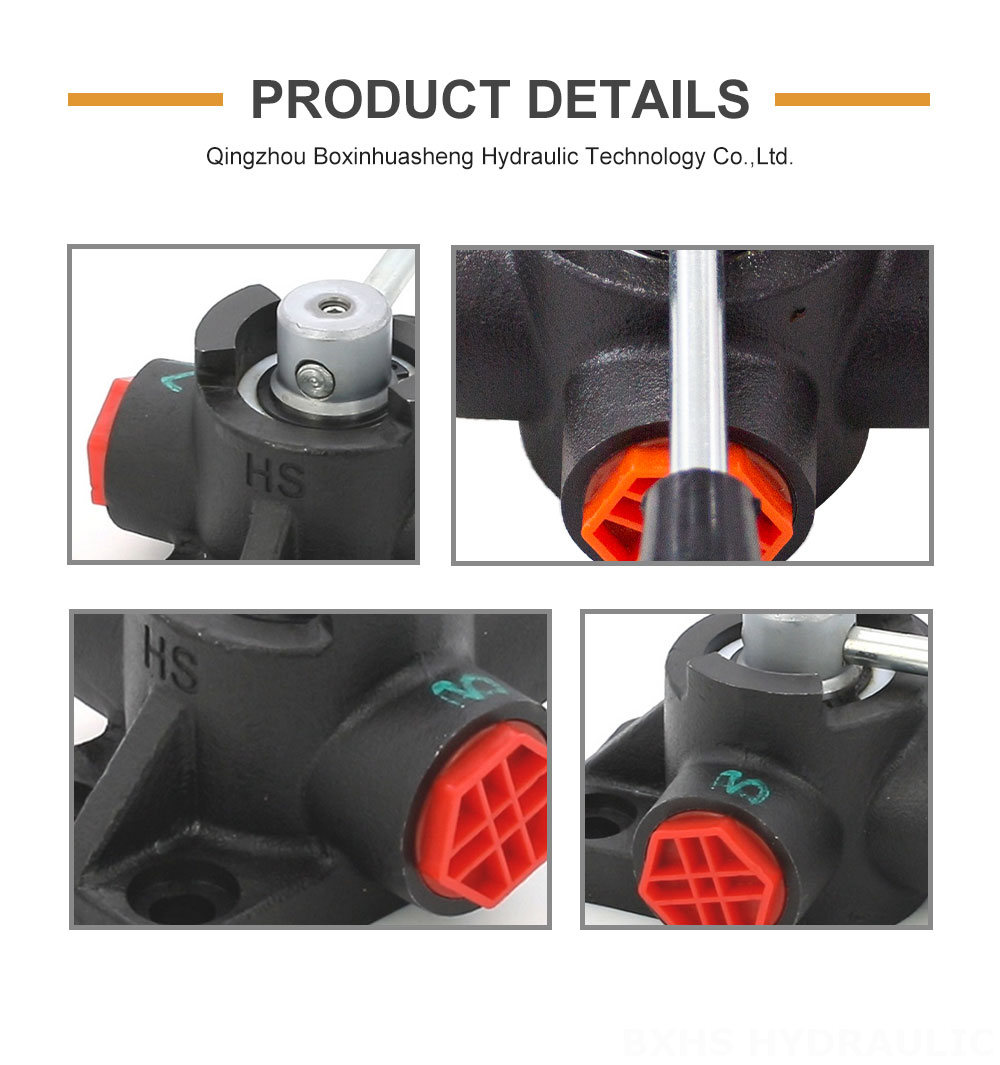 Excavator Spool Valve Manual 2 Spool Flow Diverter Valve: High-Quality Hydraulic Components detailed image