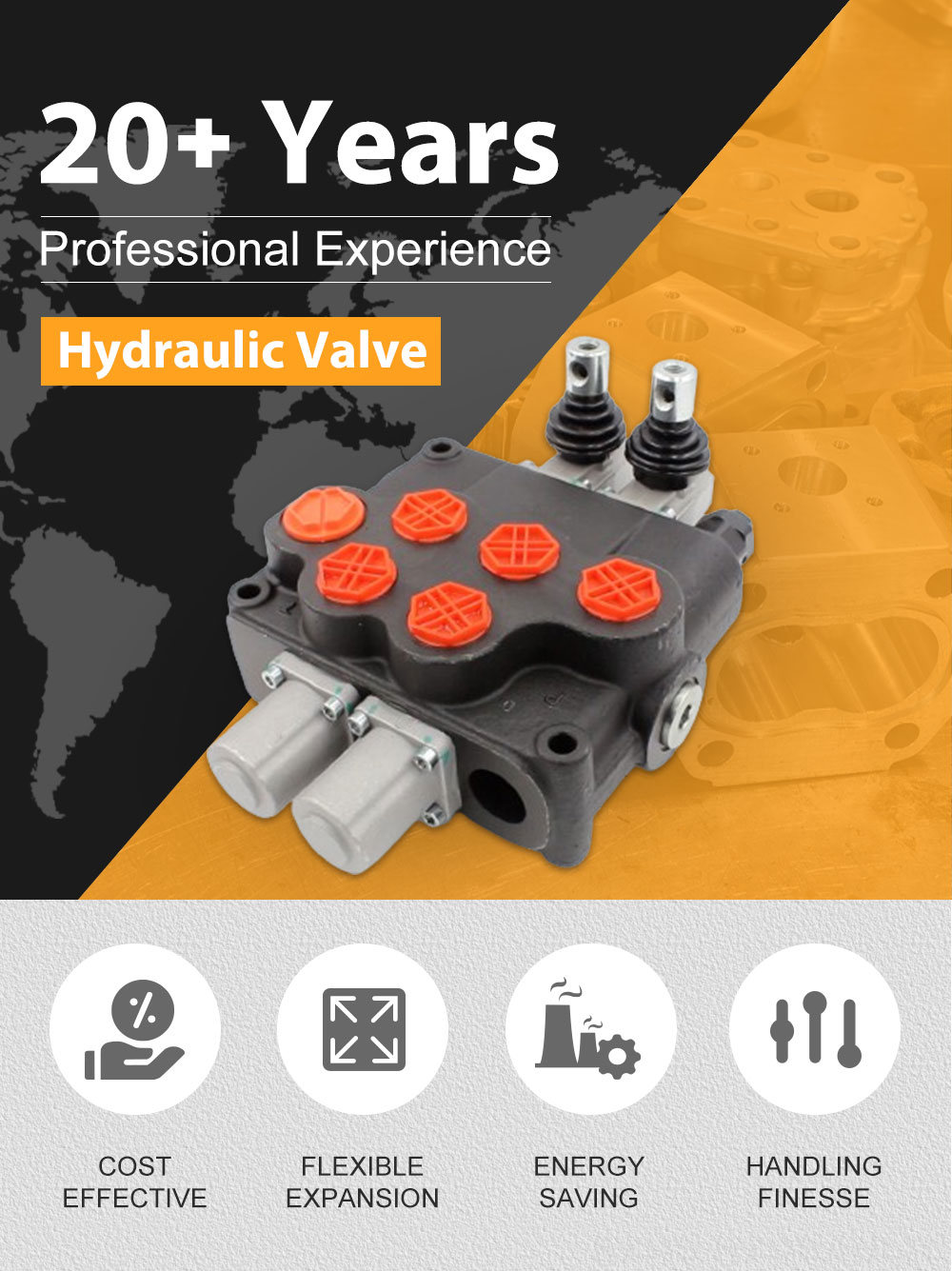 Tractor Remote Hydraulic Valve P120 Directional Control Valve: Factory Direct, Wholesale Prices detailed image