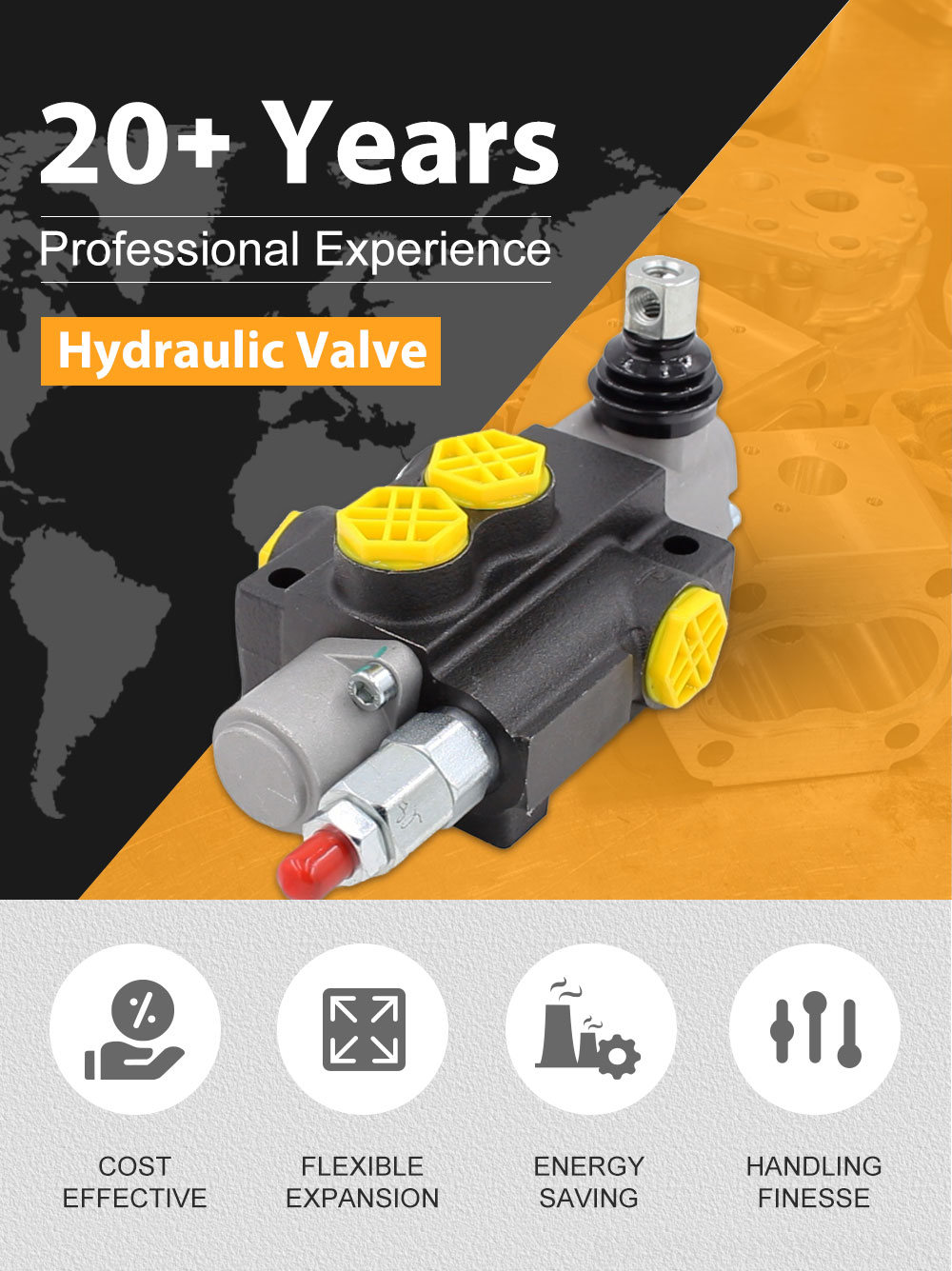 Pressure Compensated Control Valve Monoblock Directional Control Valve | P40-G12-1OT Hydraulics detailed image