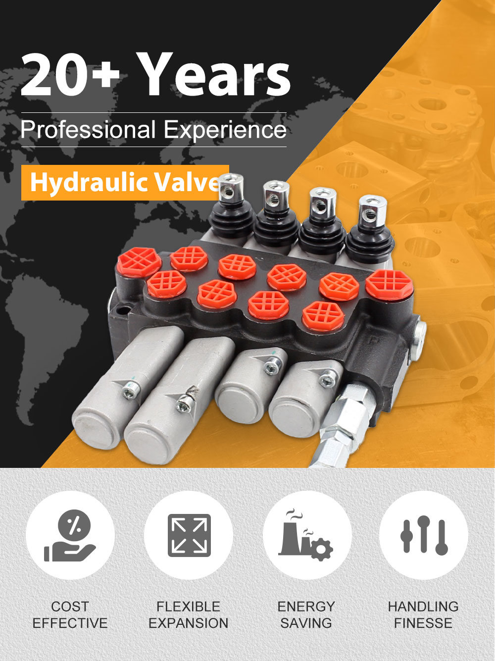 Factory Direct Supply: P40-G12-G38-2OT-2QTW Hydraulic Directional Control Valve detailed image