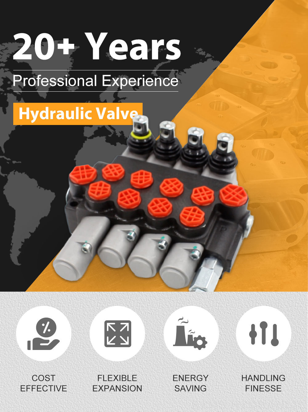 Three Way Hydraulic Valve P40-G12-G38-3OT-OTW Hydraulic Valve | Global Sourcing & Partnership detailed image