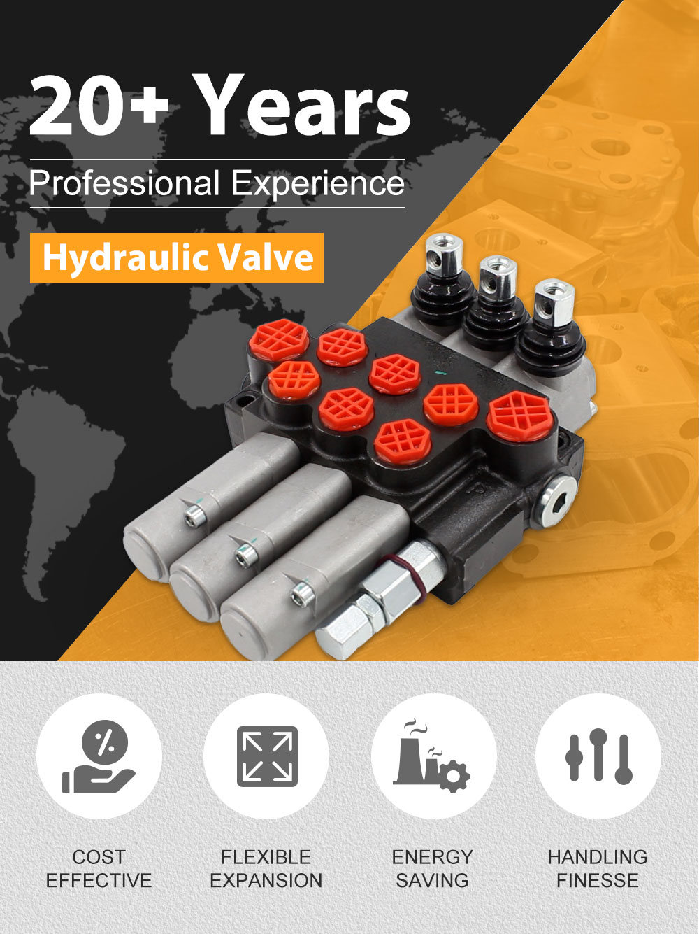 12v Hydraulic Valve Directional Valve for Hydraulic Systems | Feature-Rich P40-G12-G38-3QTW detailed image