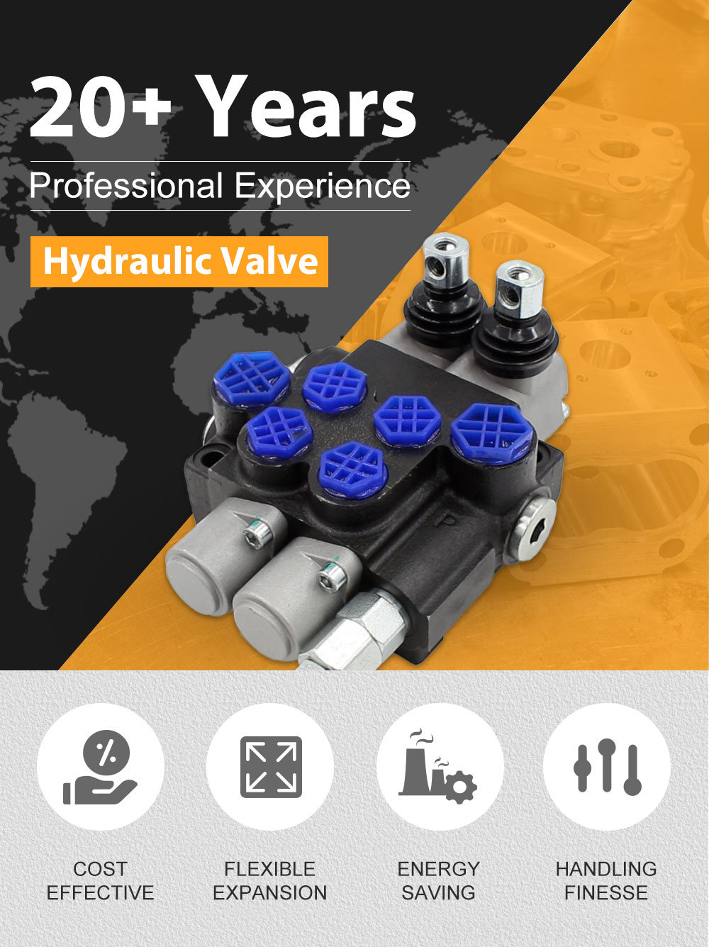 Vanne De Controle Hydraulique Manual Direction Control Valve - P40-G12-G38-OT | Wholesale & OEM detailed image