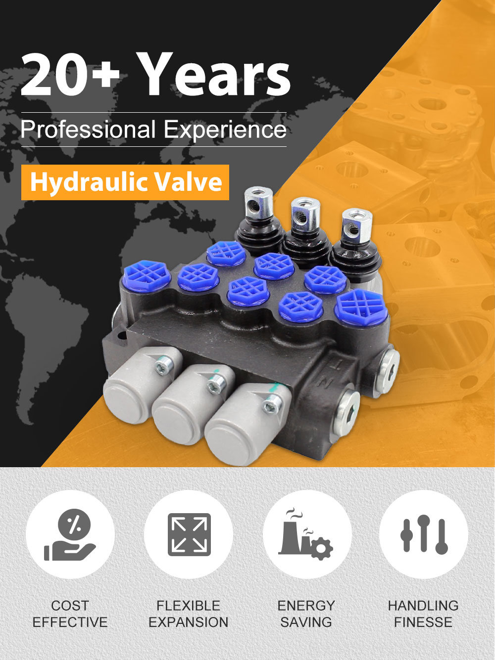 P40-G12-G38-OT 3 Spool Valve: High-Quality Manufacturing & Global Distribution detailed image