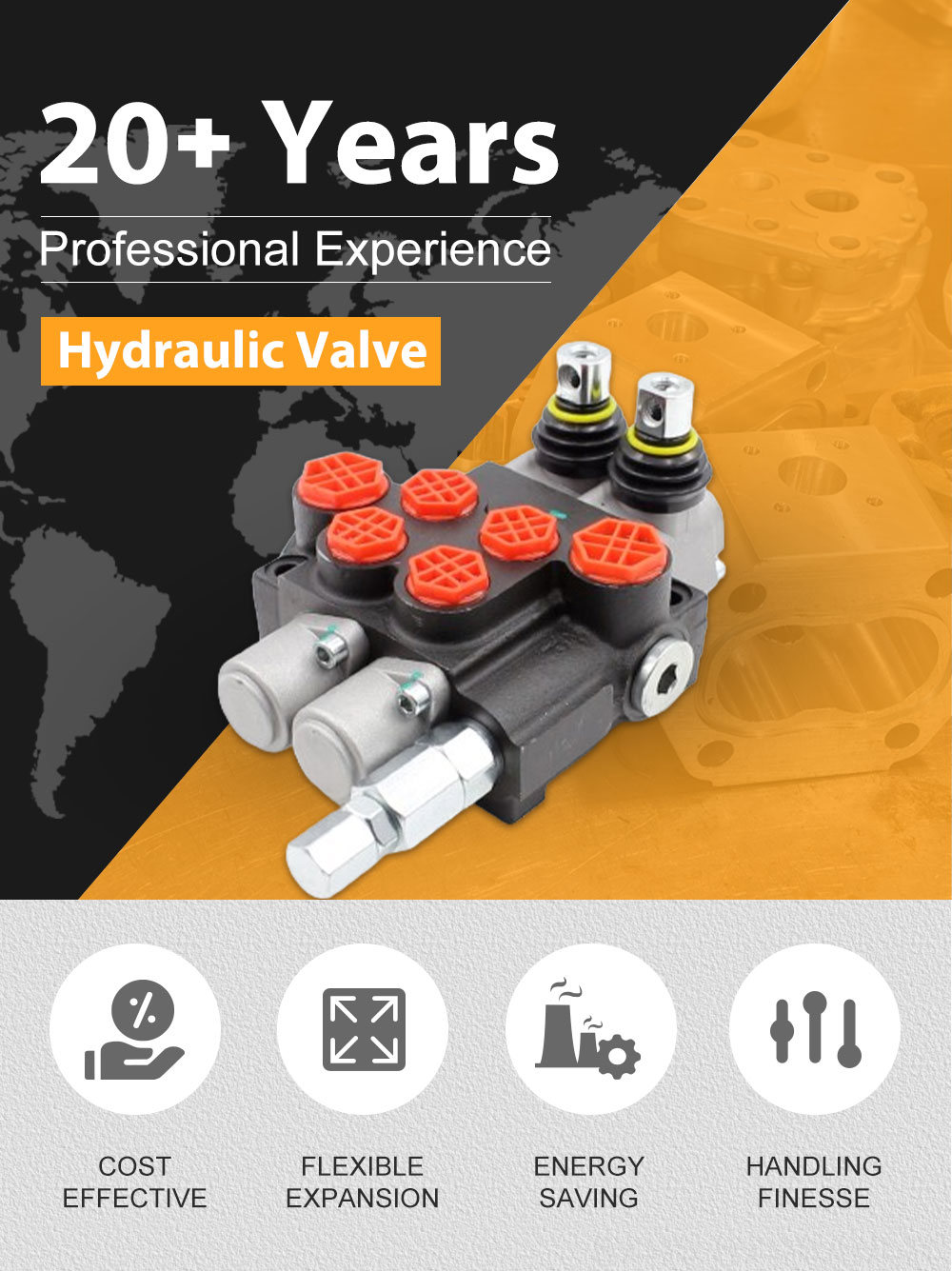 Adjustable Hydraulic Safety Relief Valve Directional Valve P40-G12-G38-OW | OEM & ODM Available detailed image