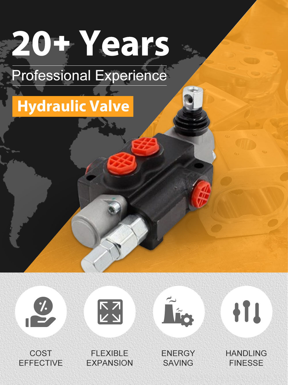 Hydraulic Flow Divider P40-G38 Directional Valve: Reliable and Efficient Hydraulic Operation detailed image