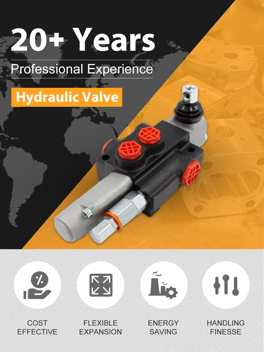 Electro Pneumatic Control 1-Spool Hydraulic Directional Valve | Factory Direct & Customizable detailed image