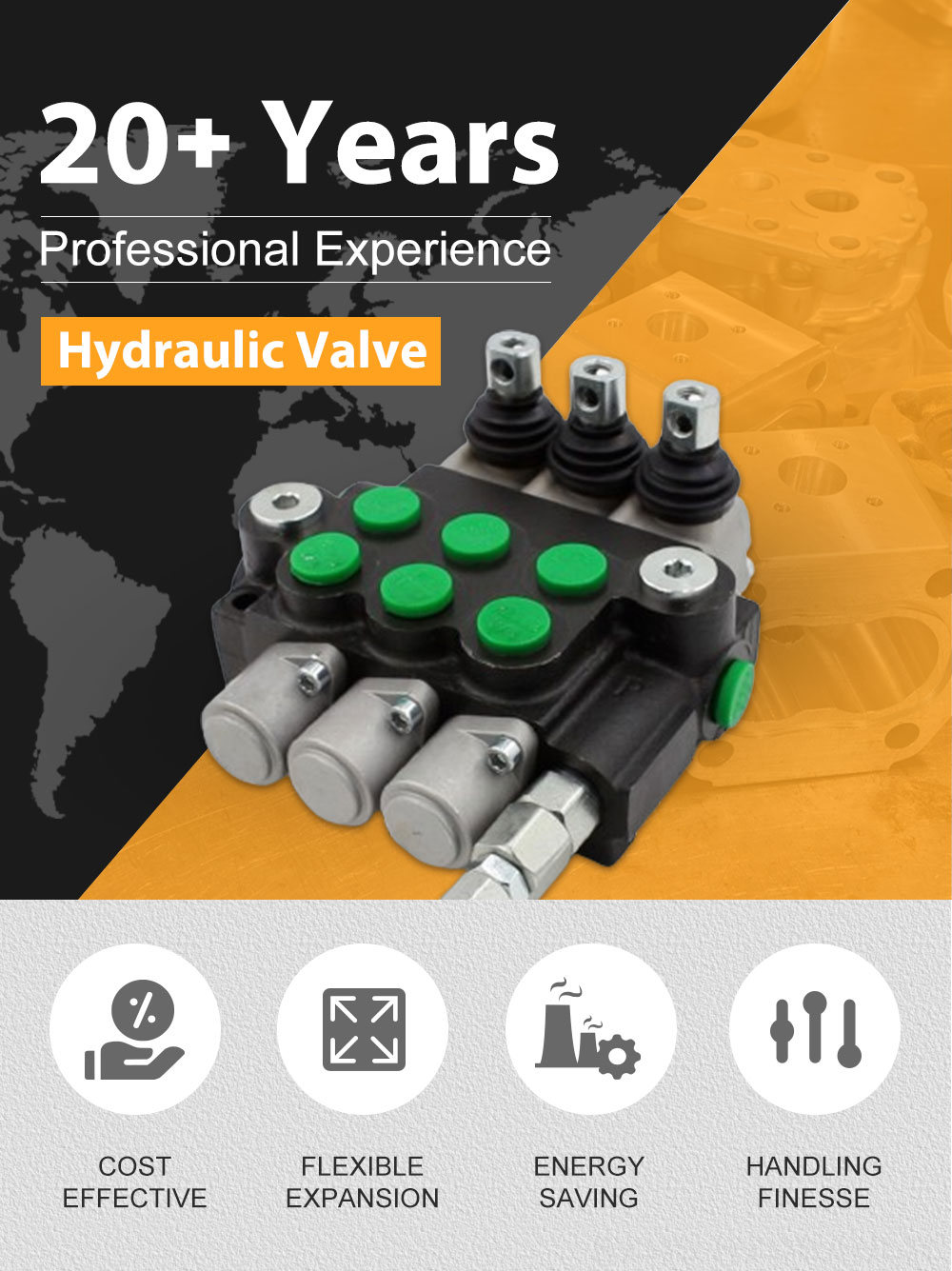 Personalized Hydraulic Solutions | P40-U34-OT Monoblock Valve | OEM & ODM Services detailed image