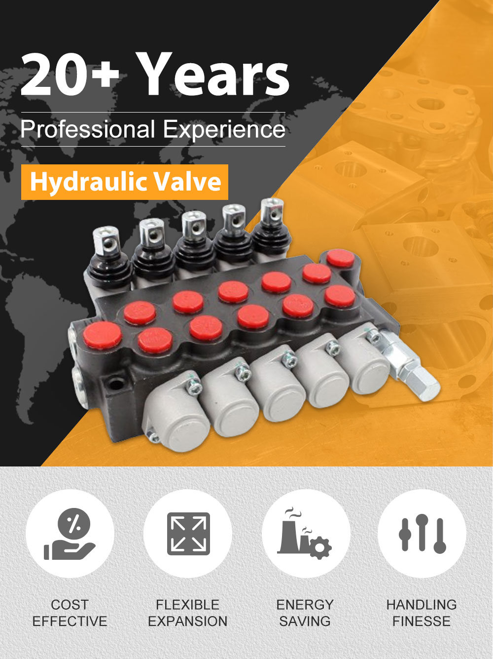 Hydraulic Solenoid Valve Types Manufacturer of Manual 5 Spool Monoblock Valves: Global Supplier detailed image