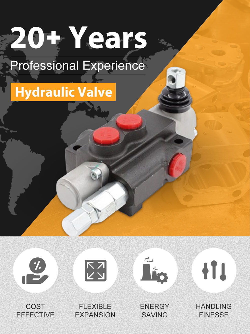 P40-U34 1-Spool Hydraulic Directional Valve | Factory Direct & Customizable detailed image