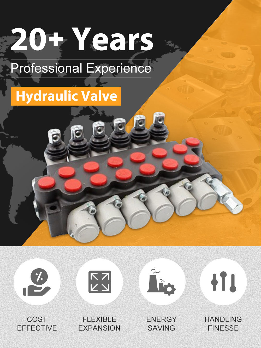 Loader Valve Manual Hydraulic Directional Valve P40-U34: Customizable & OEM Available detailed image