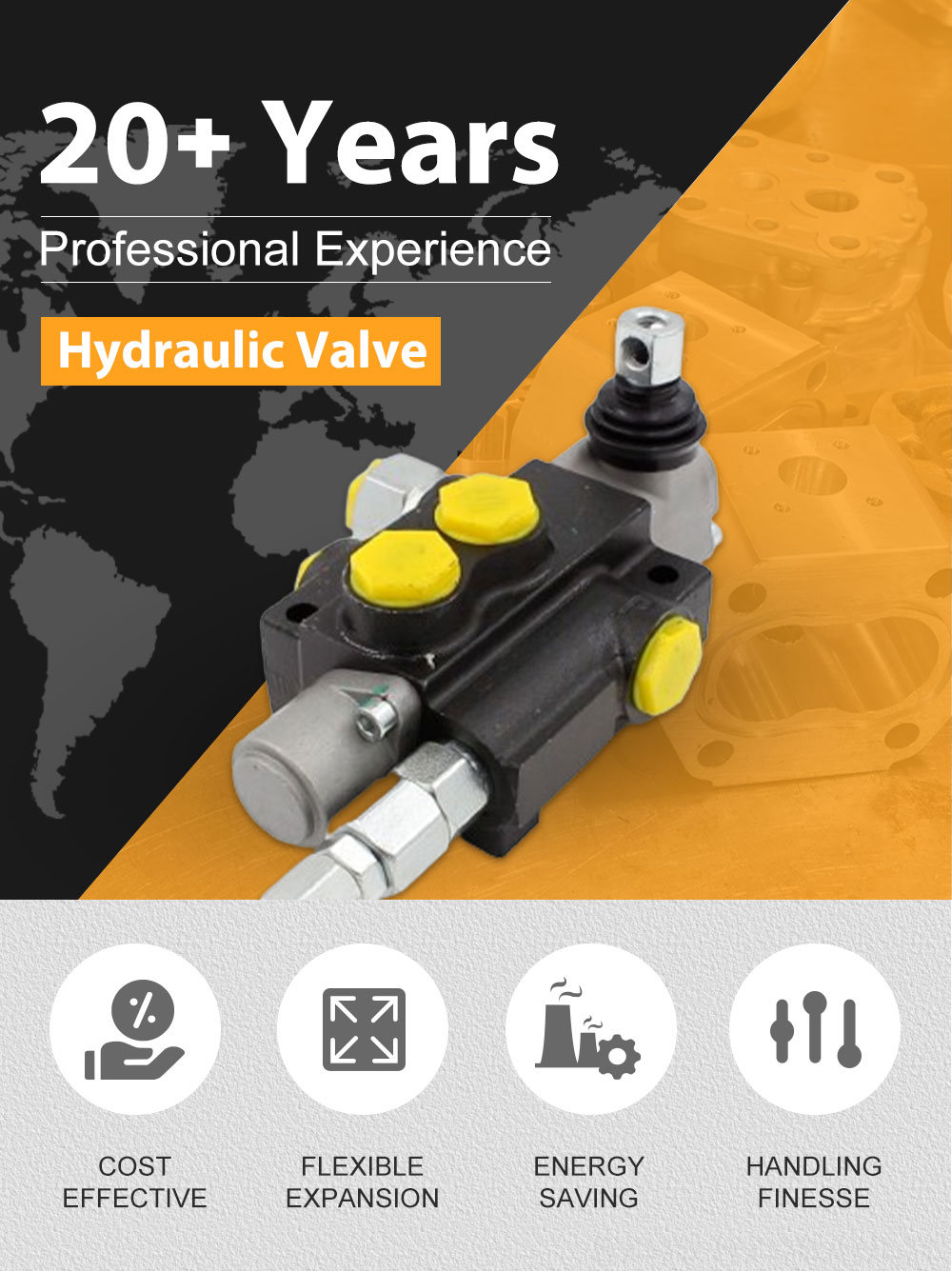 Hydraulic Steering Cylinder For Tractor Direct from the Source: P40J Hydraulic Valves Wholesale detailed image