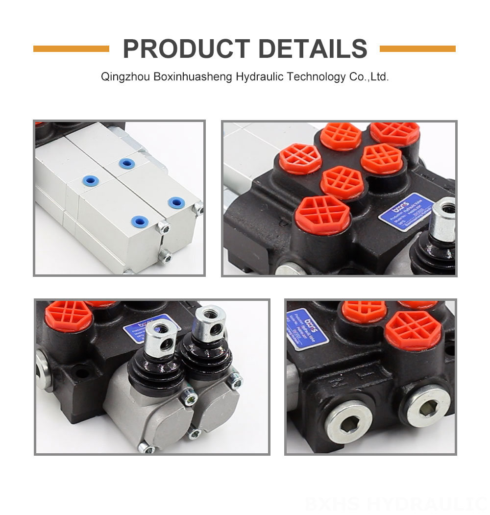 P40 Pneumatic 2 Spool Monoblock Directional Valve detailed image