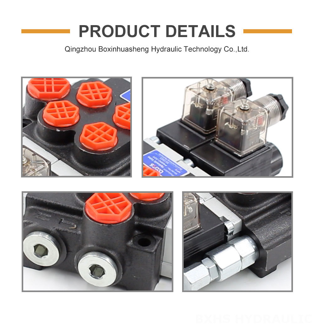 P40 Solenoid 2 Spool Monoblock Directional Valve detailed image