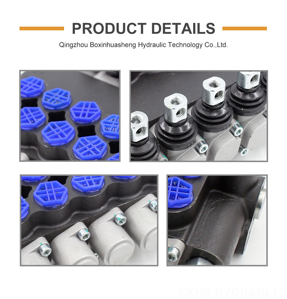 Three Way Hydraulic Control Valve P80-AQF-G Series Monoblock Directional Valve: Wholesale & OEM detailed image