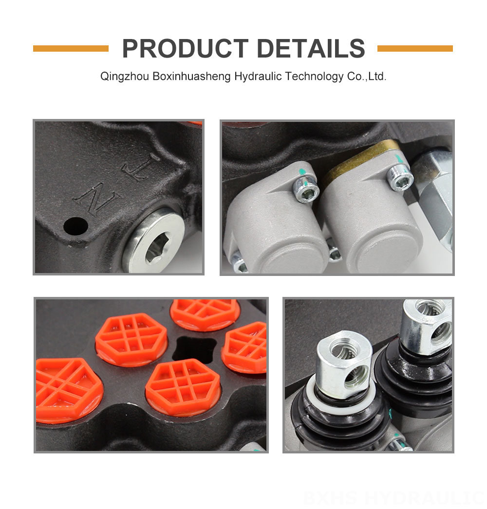 P80-G12-G34-2OT Manual 2 Spool Monoblock Directional Valve detailed image