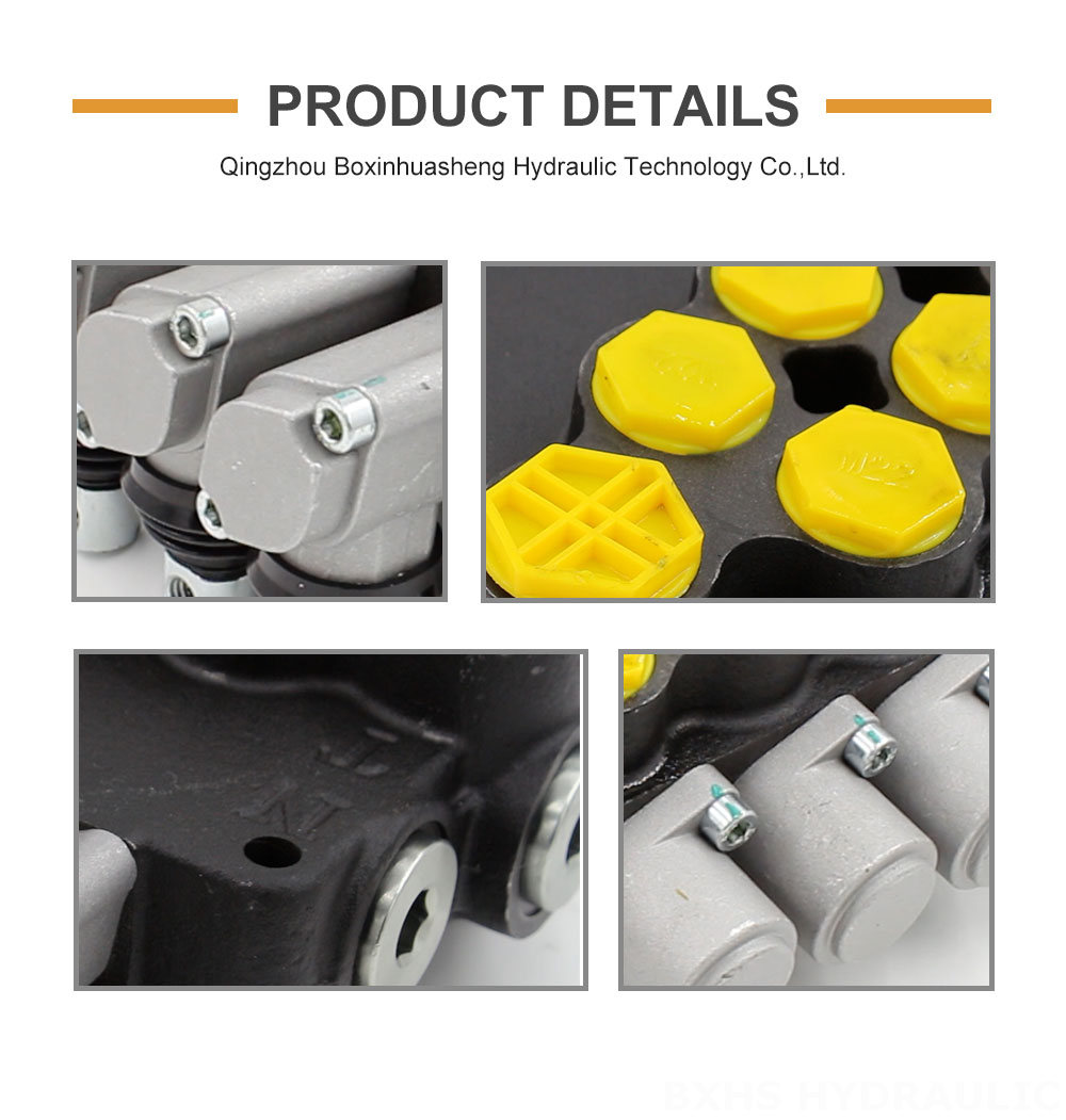 P80-G12-G34-AT-2OT Manual 3 Spool Monoblock Directional Valve detailed image