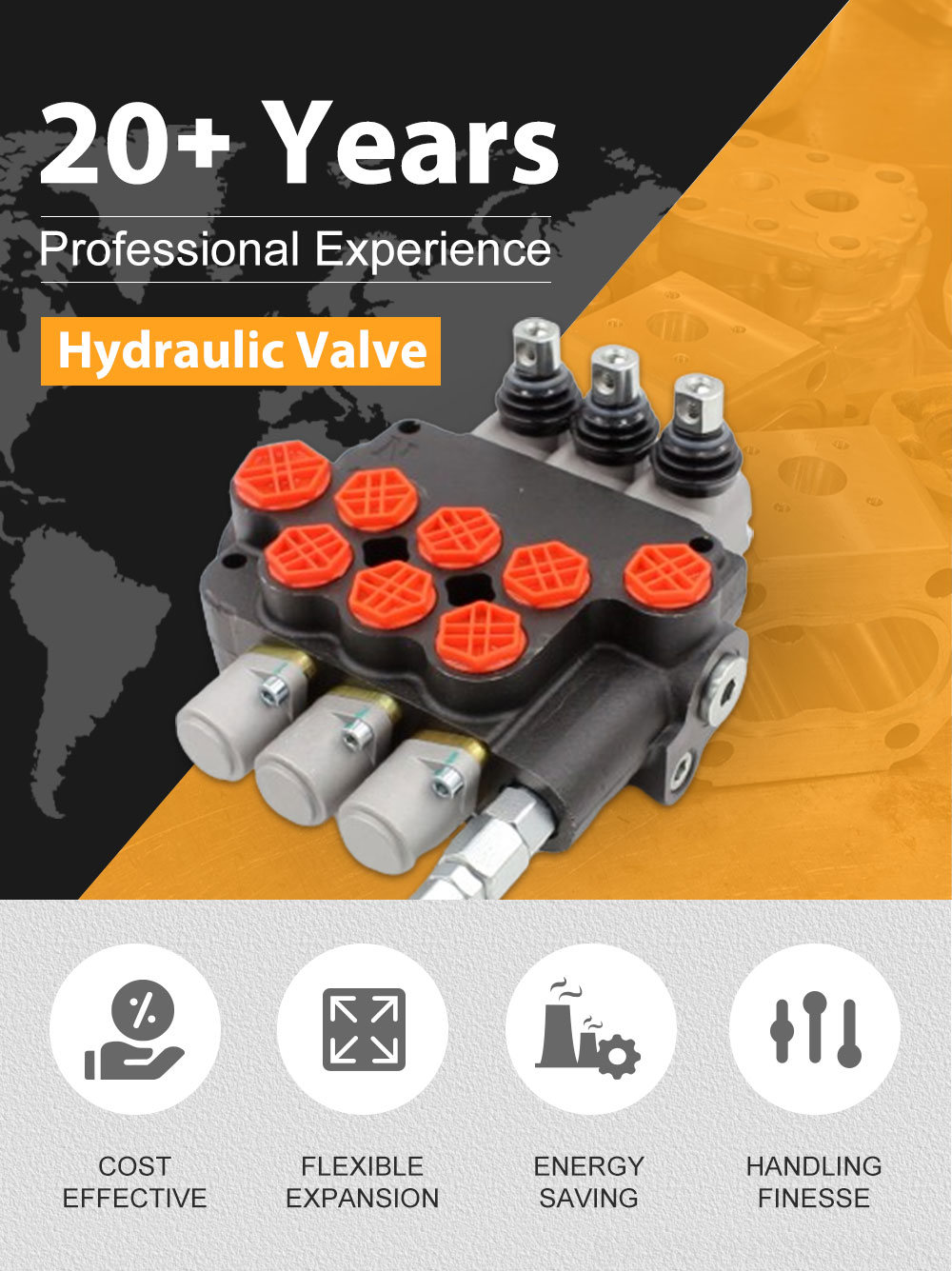 P80-G12-G34-OT Directional Control Valve | Private Label, OEM & Custom Manufacturing Services detailed image