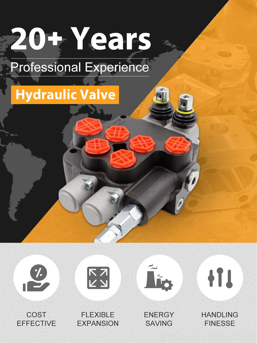 Hydraulic Fittings Hydraulic Directional Valve P80-G12-G34-OW | Manufacturer & Distributor detailed image