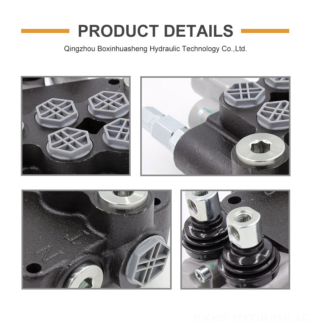 P80-G12-G34 Manual 2 Spool Monoblock Directional Valve detailed image